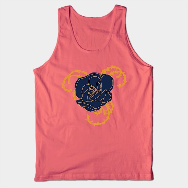 Blue rose Tank Top by busines_night